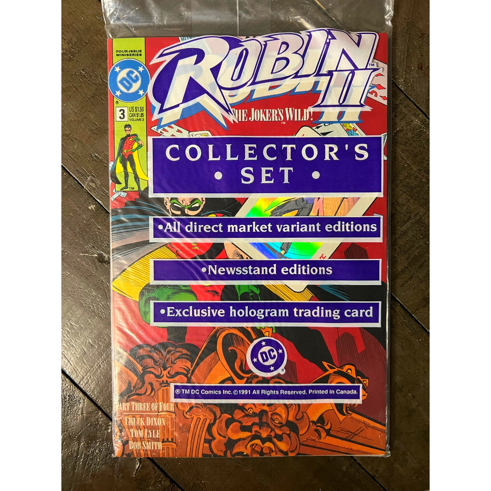 VINTAGE 1991 DC "ROBIN II: JOKER'S WILD" #3 - M - COLL. SET - HOLOGRAM CARD!